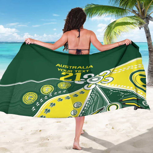 Custom Cricket Aussie Pride Sarong Indigenous Inspired - Aussie Hoodie