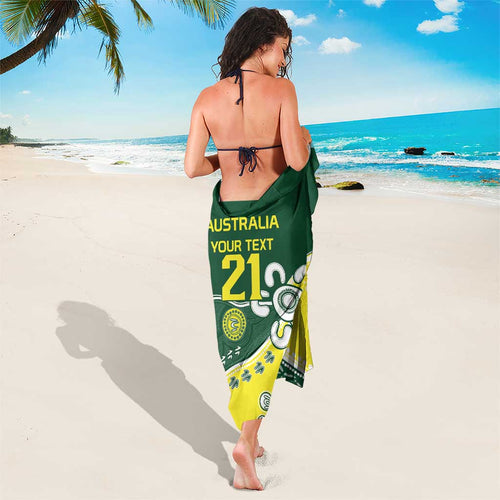 Custom Cricket Aussie Pride Sarong Indigenous Inspired - Aussie Hoodie