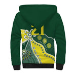 Custom Cricket Aussie Pride Sherpa Hoodie Indigenous Inspired - Aussie Hoodie