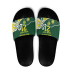 Custom Cricket Aussie Pride Slide Sandals Indigenous Inspired - Aussie Hoodie