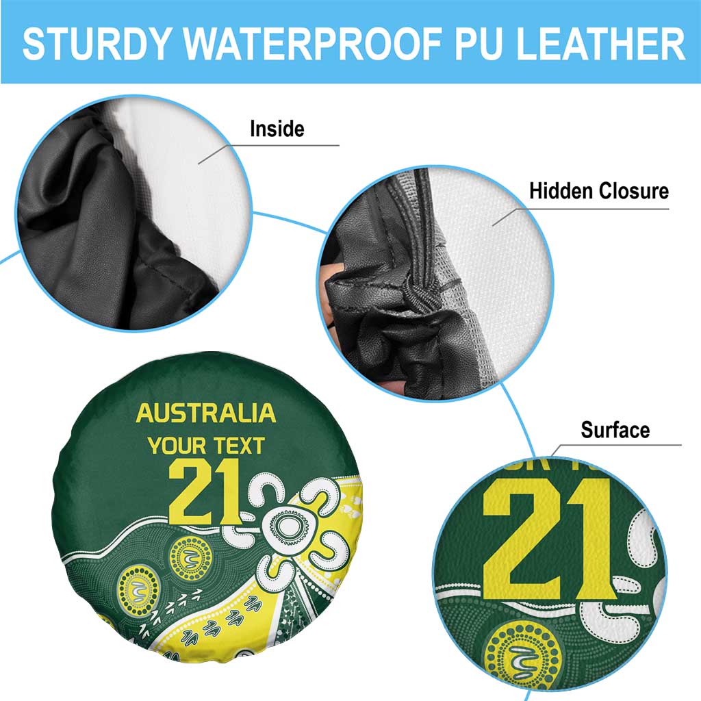 Custom Cricket Aussie Pride Spare Tire Cover Indigenous Inspired - Aussie Hoodie