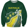 Custom Cricket Aussie Pride Sweatshirt Indigenous Inspired - Aussie Hoodie
