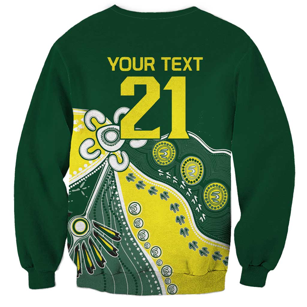 Custom Cricket Aussie Pride Sweatshirt Indigenous Inspired - Aussie Hoodie