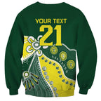 Custom Cricket Aussie Pride Sweatshirt Indigenous Inspired - Aussie Hoodie