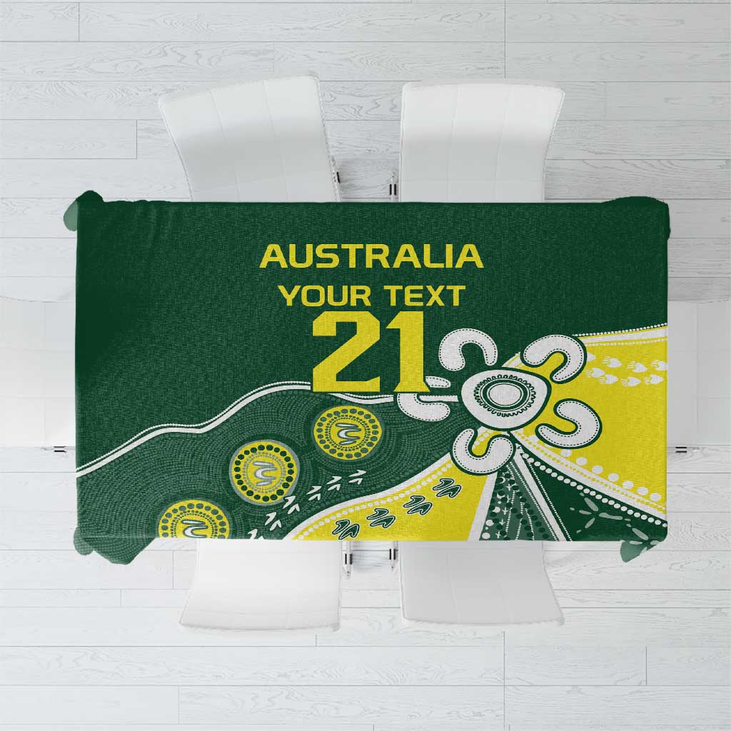 Custom Cricket Aussie Pride Tablecloth Indigenous Inspired - Aussie Hoodie