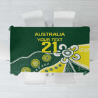 Custom Cricket Aussie Pride Tablecloth Indigenous Inspired - Aussie Hoodie