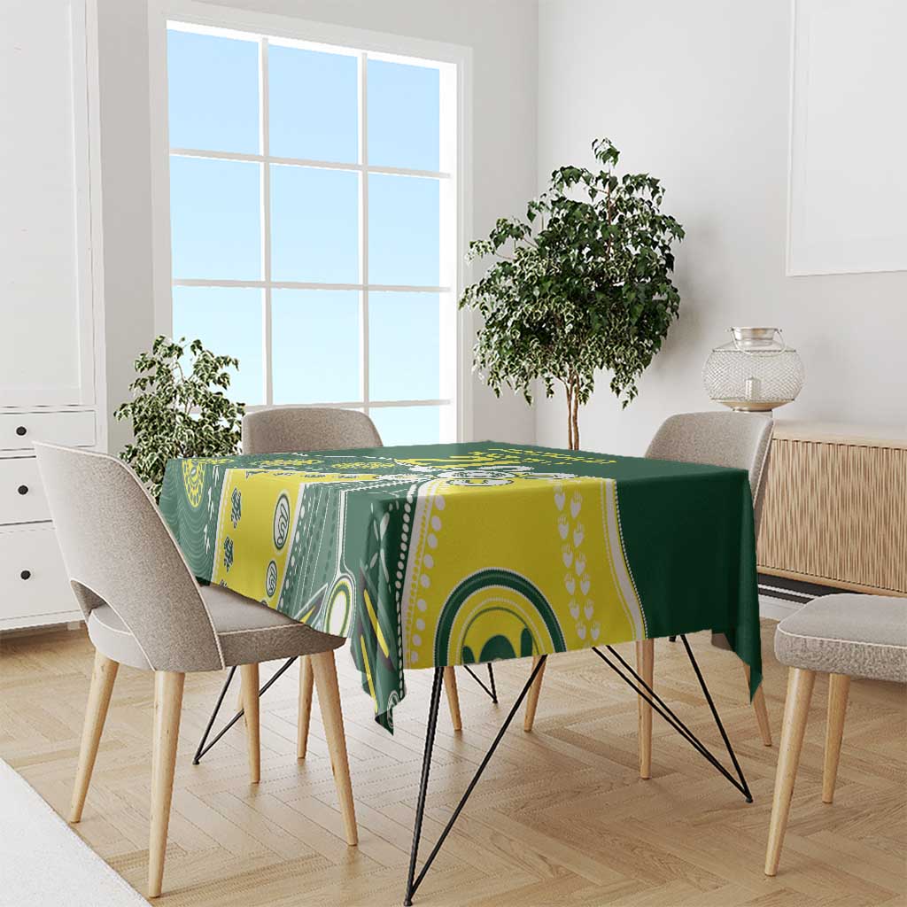 Custom Cricket Aussie Pride Tablecloth Indigenous Inspired - Aussie Hoodie
