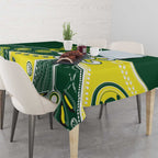 Custom Cricket Aussie Pride Tablecloth Indigenous Inspired - Aussie Hoodie