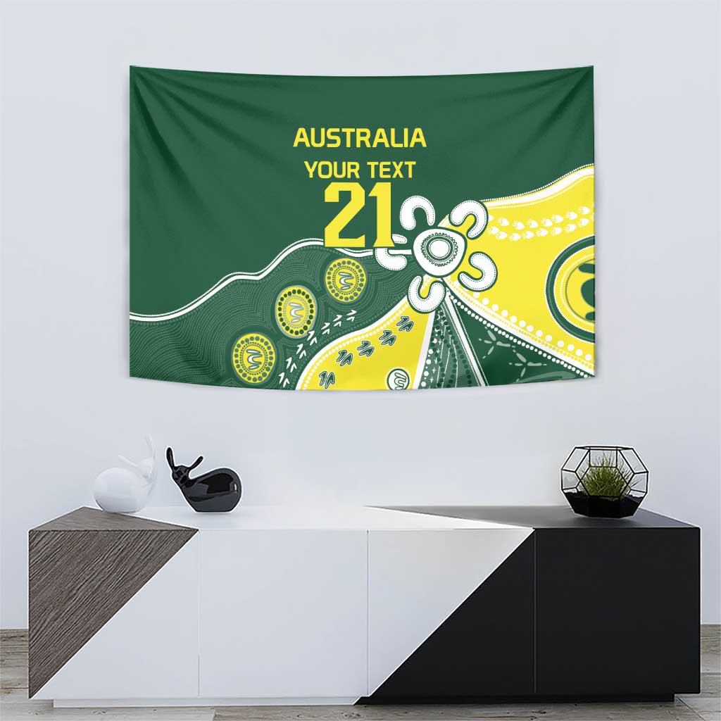 Custom Cricket Aussie Pride Tapestry Indigenous Inspired - Aussie Hoodie