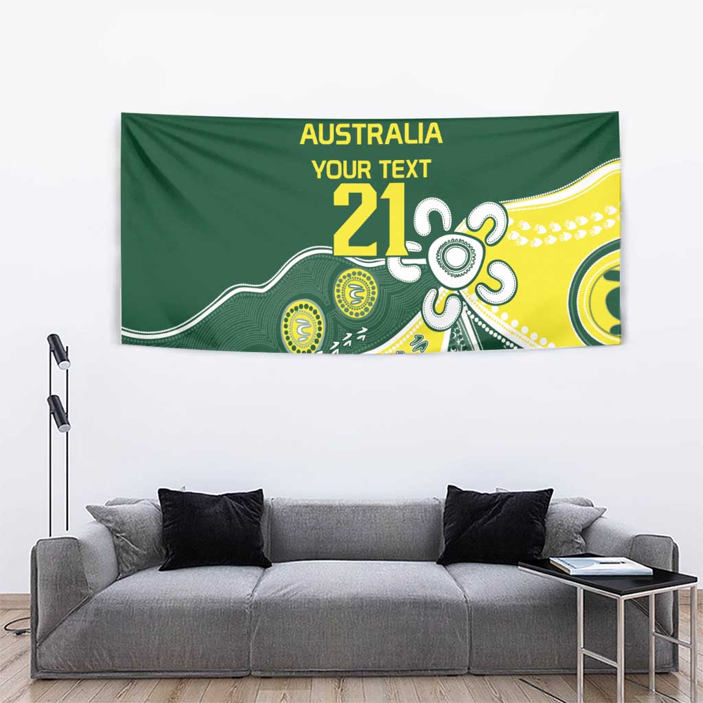 Custom Cricket Aussie Pride Tapestry Indigenous Inspired - Aussie Hoodie
