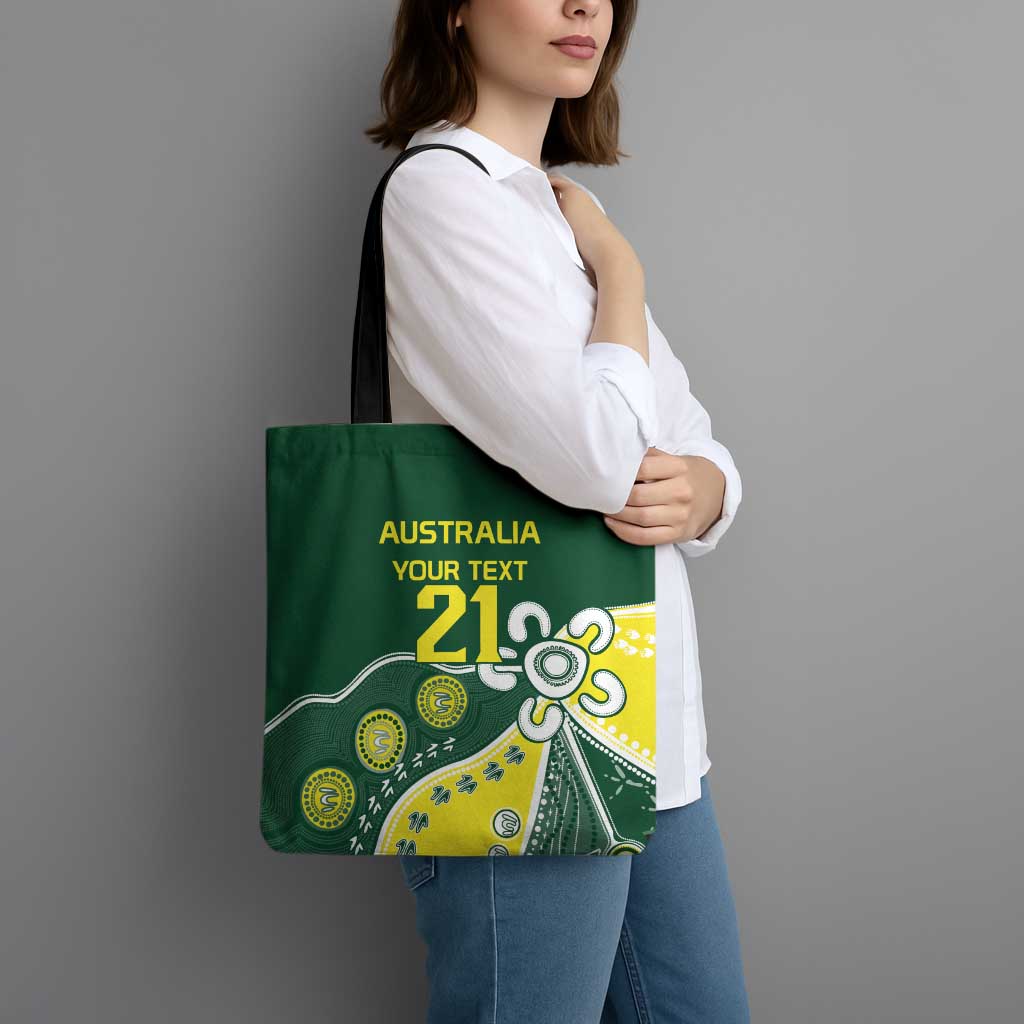 Custom Cricket Aussie Pride Tote Bag Indigenous Inspired - Aussie Hoodie
