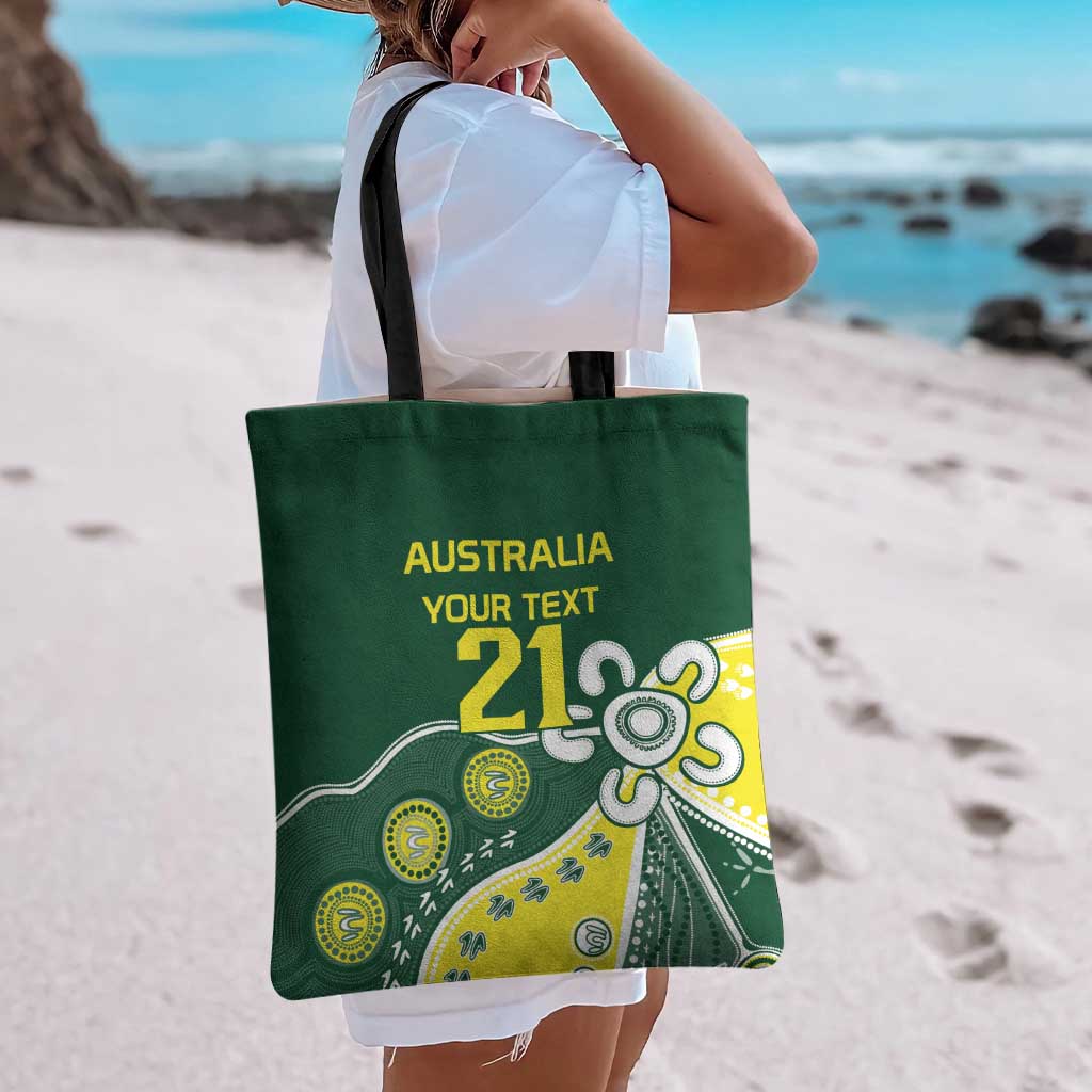 Custom Cricket Aussie Pride Tote Bag Indigenous Inspired - Aussie Hoodie