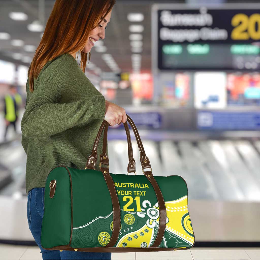 Custom Cricket Aussie Pride Travel Bag Indigenous Inspired - Aussie Hoodie