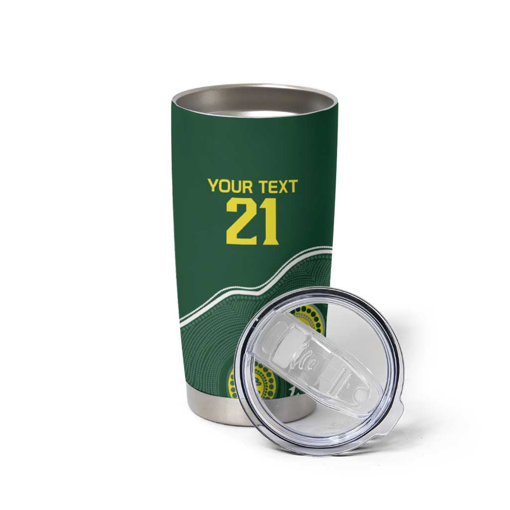 Custom Cricket Aussie Pride Tumbler Cup Indigenous Inspired - Aussie Hoodie