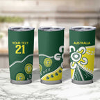 Custom Cricket Aussie Pride Tumbler Cup Indigenous Inspired - Aussie Hoodie