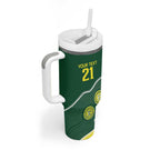 Custom Cricket Aussie Pride Tumbler With Handle Indigenous Inspired - Aussie Hoodie