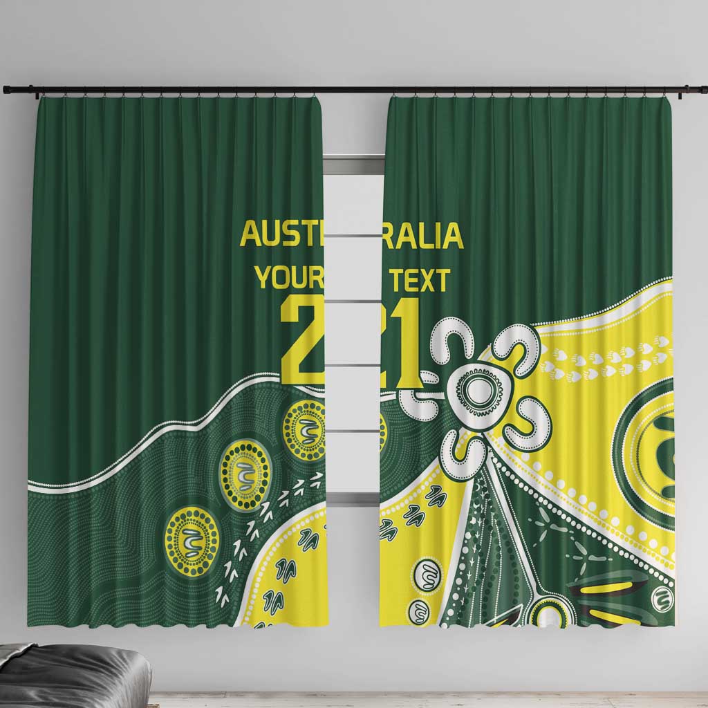 Custom Cricket Aussie Pride Window Curtain Indigenous Inspired - Aussie Hoodie