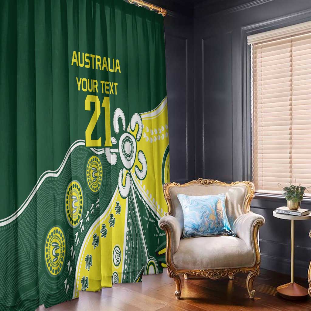 Custom Cricket Aussie Pride Window Curtain Indigenous Inspired - Aussie Hoodie