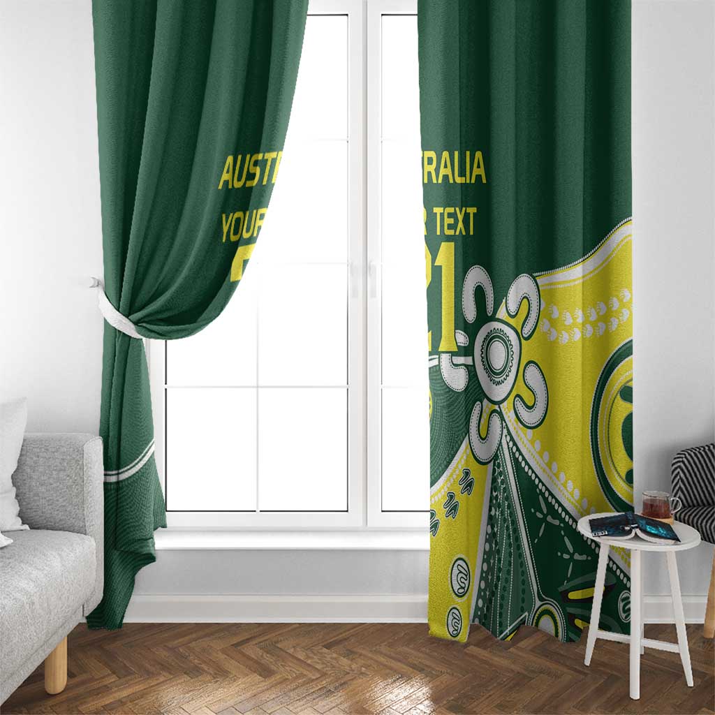 Custom Cricket Aussie Pride Window Curtain Indigenous Inspired - Aussie Hoodie