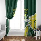Custom Cricket Aussie Pride Window Curtain Indigenous Inspired - Aussie Hoodie