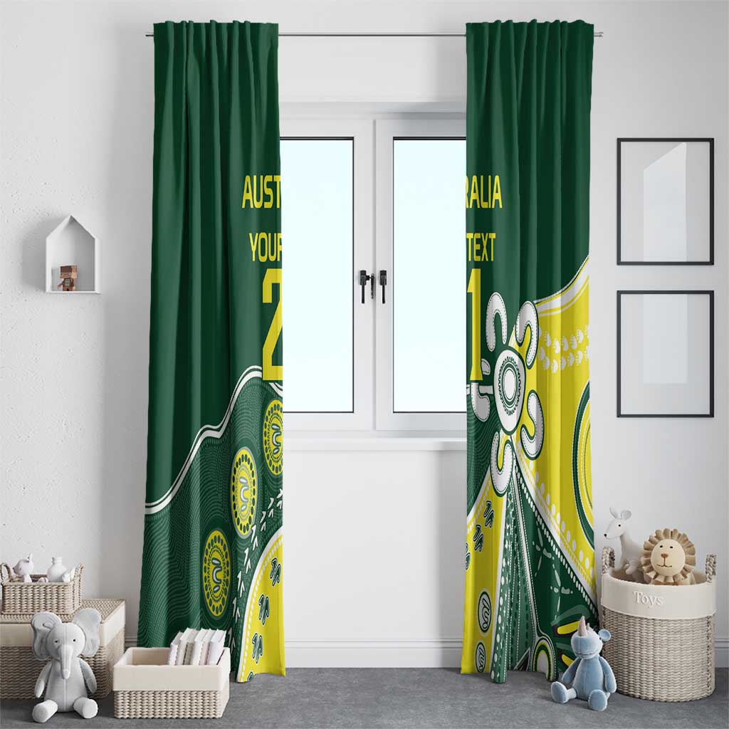 Custom Cricket Aussie Pride Window Curtain Indigenous Inspired - Aussie Hoodie