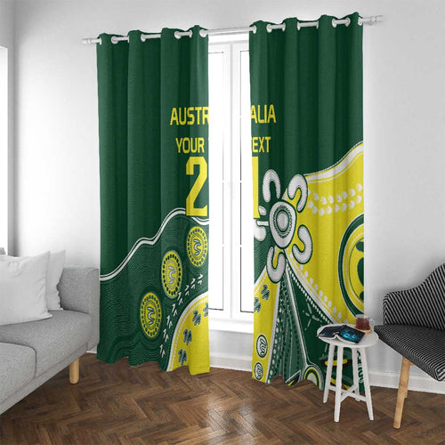 Custom Cricket Aussie Pride Window Curtain Indigenous Inspired - Aussie Hoodie