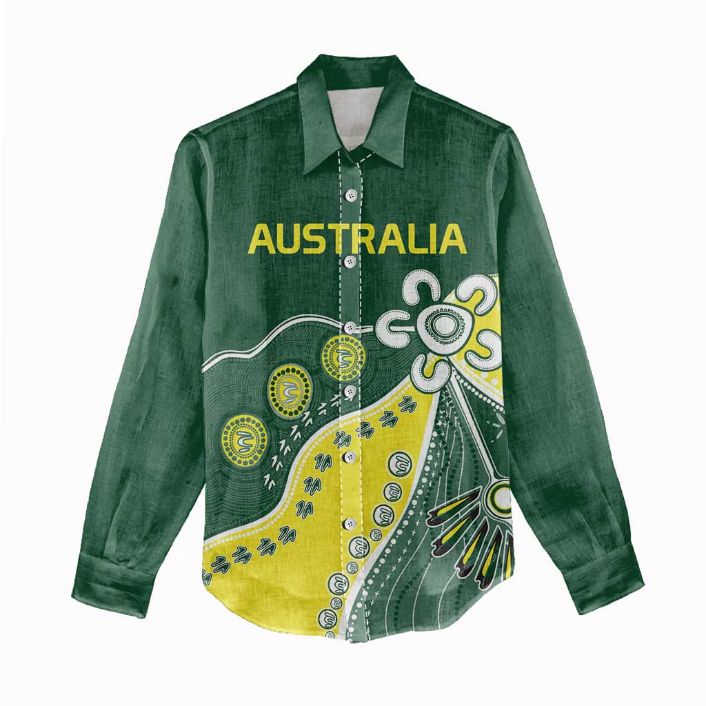 Custom Cricket Aussie Pride Women Casual Shirt Indigenous Inspired - Aussie Hoodie