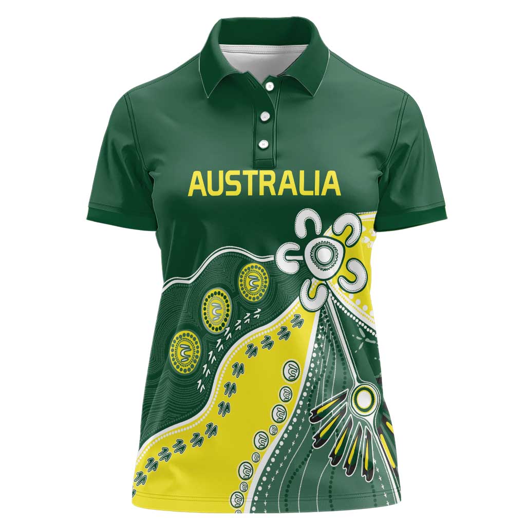 Custom Cricket Aussie Pride Women Polo Shirt Indigenous Inspired - Aussie Hoodie