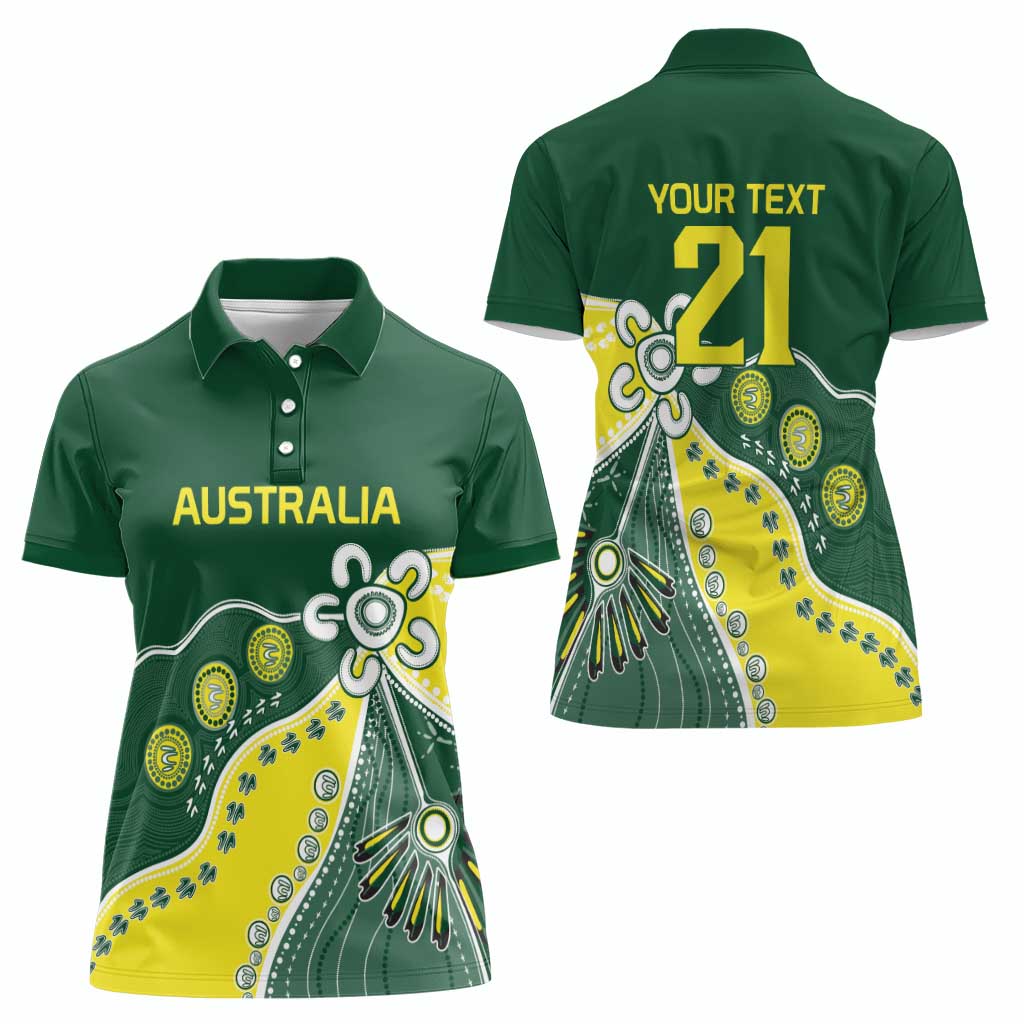 Custom Cricket Aussie Pride Women Polo Shirt Indigenous Inspired - Aussie Hoodie