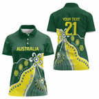 Custom Cricket Aussie Pride Women Polo Shirt Indigenous Inspired - Aussie Hoodie