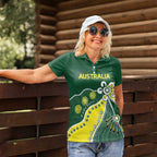 Custom Cricket Aussie Pride Women Polo Shirt Indigenous Inspired - Aussie Hoodie