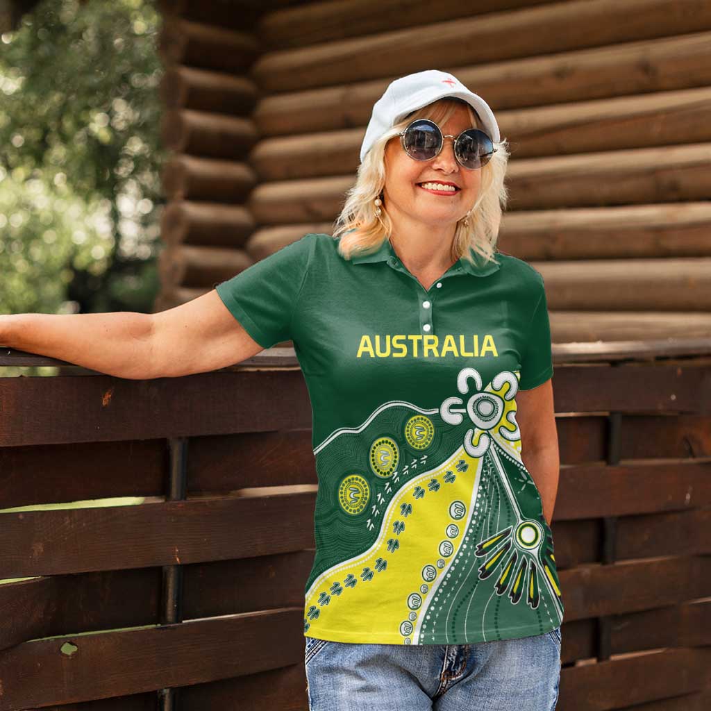 Custom Cricket Aussie Pride Women Polo Shirt Indigenous Inspired - Aussie Hoodie