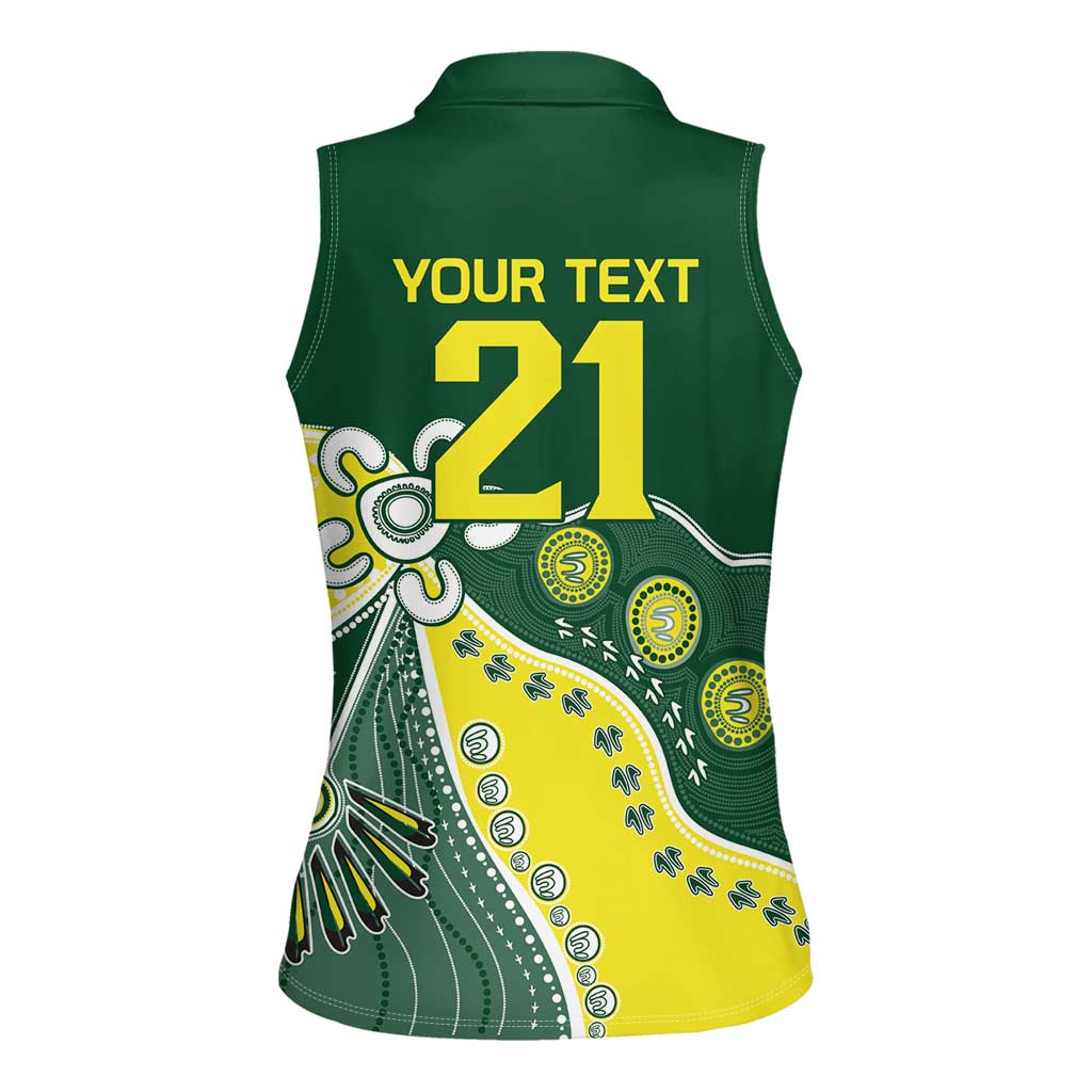 Custom Cricket Aussie Pride Women Sleeveless Polo Shirt Indigenous Inspired - Aussie Hoodie