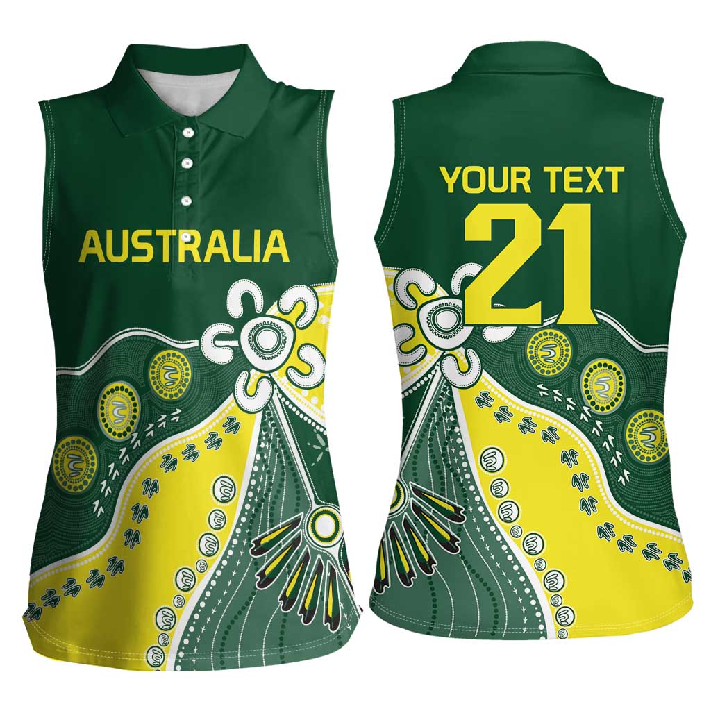 Custom Cricket Aussie Pride Women Sleeveless Polo Shirt Indigenous Inspired - Aussie Hoodie