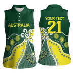 Custom Cricket Aussie Pride Women Sleeveless Polo Shirt Indigenous Inspired - Aussie Hoodie