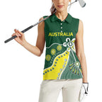 Custom Cricket Aussie Pride Women Sleeveless Polo Shirt Indigenous Inspired - Aussie Hoodie