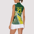 Custom Cricket Aussie Pride Women Sleeveless Polo Shirt Indigenous Inspired - Aussie Hoodie