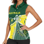 Custom Cricket Aussie Pride Women Sleeveless Polo Shirt Indigenous Inspired - Aussie Hoodie