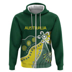 Custom Cricket Aussie Pride Zip Hoodie Indigenous Inspired - Aussie Hoodie