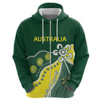 Custom Cricket Aussie Pride Zip Hoodie Indigenous Inspired - Aussie Hoodie
