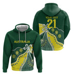Custom Cricket Aussie Pride Zip Hoodie Indigenous Inspired - Aussie Hoodie