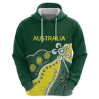 Custom Cricket Aussie Pride Zip Hoodie Indigenous Inspired - Aussie Hoodie
