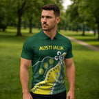 Custom Cricket Aussie Pride Zipper Polo Shirt Indigenous Inspired - Aussie Hoodie