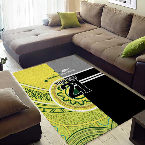 Custom Cricket AUNZ Spirit Area Rug Aussie New Zealand Retro Edition - Aussie Hoodie