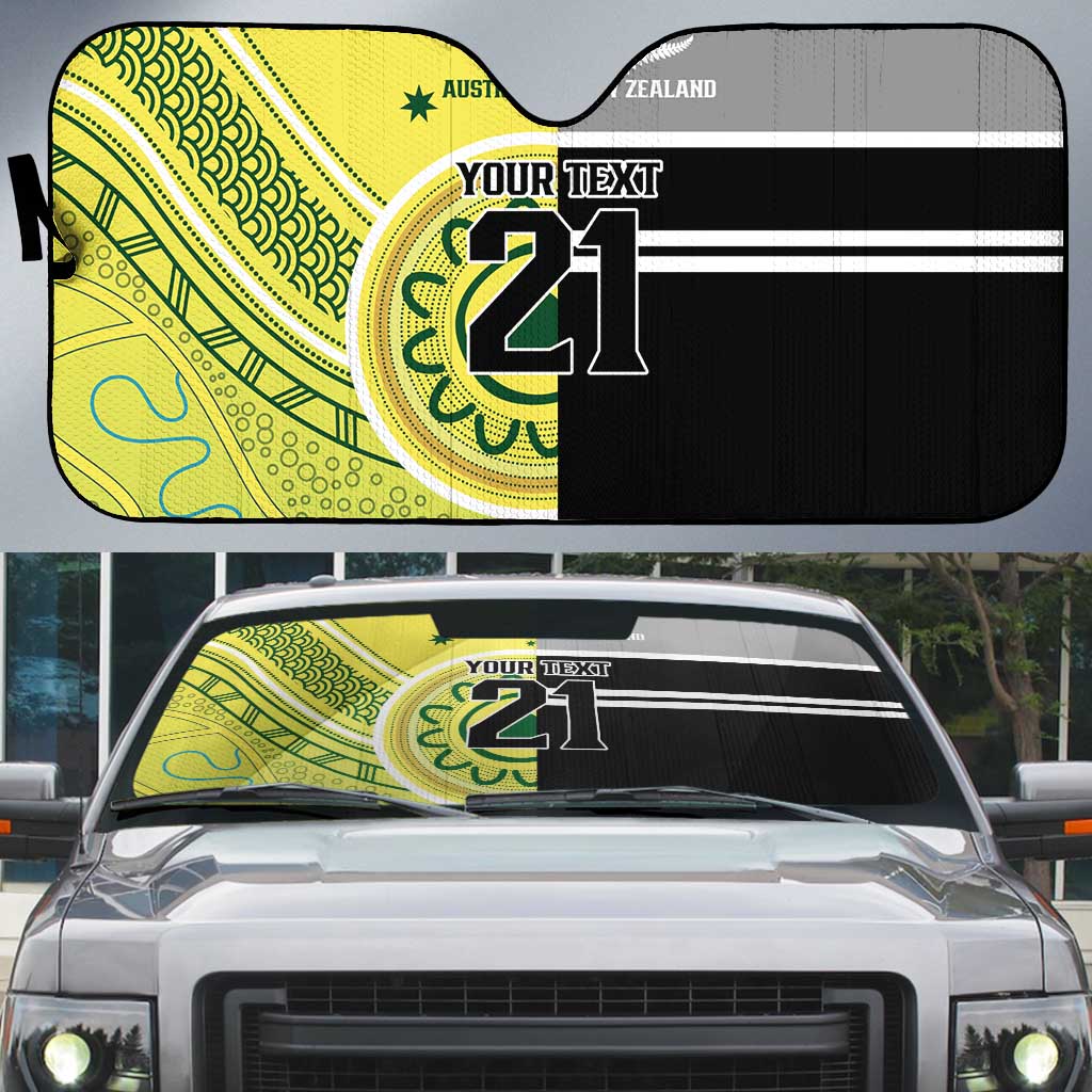 Custom Cricket AUNZ Spirit Auto Sun Shade Aussie New Zealand Retro Edition - Aussie Hoodie