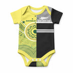 Custom Cricket AUNZ Spirit Baby Onesie Aussie New Zealand Retro Edition