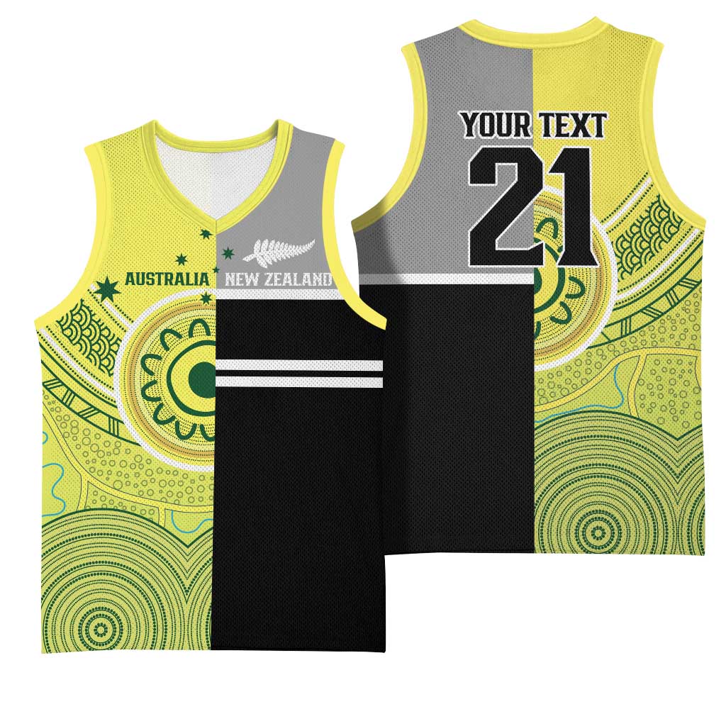 Custom Cricket AUNZ Spirit Basketball Jersey Aussie New Zealand Retro Edition - Aussie Hoodie