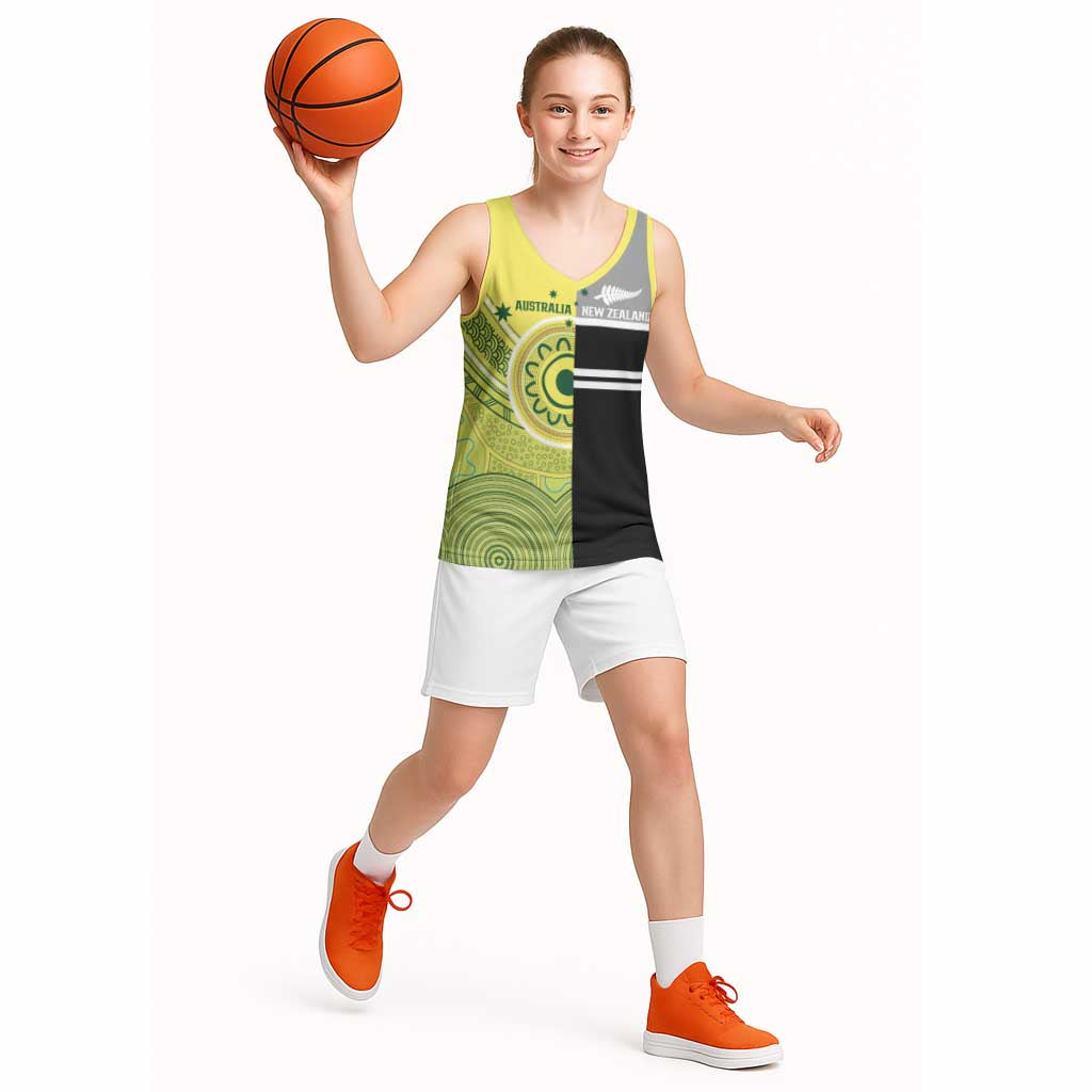 Custom Cricket AUNZ Spirit Basketball Jersey Aussie New Zealand Retro Edition - Aussie Hoodie
