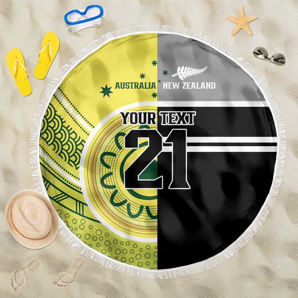 Custom Cricket AUNZ Spirit Beach Blanket Aussie New Zealand Retro Edition - Aussie Hoodie