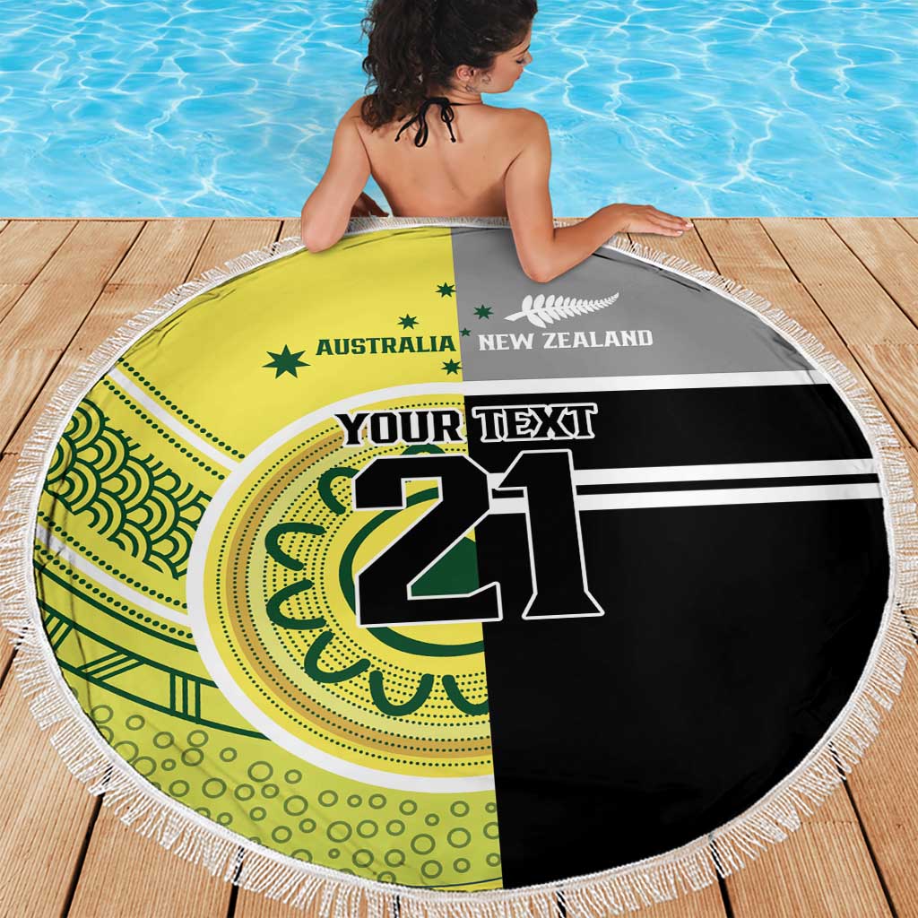 Custom Cricket AUNZ Spirit Beach Blanket Aussie New Zealand Retro Edition - Aussie Hoodie